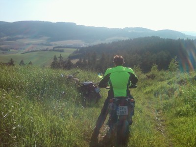 Krásný výhled a nádherný sjezd do údolí