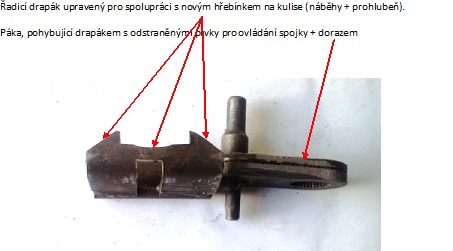 drapák s ovládacím palcem